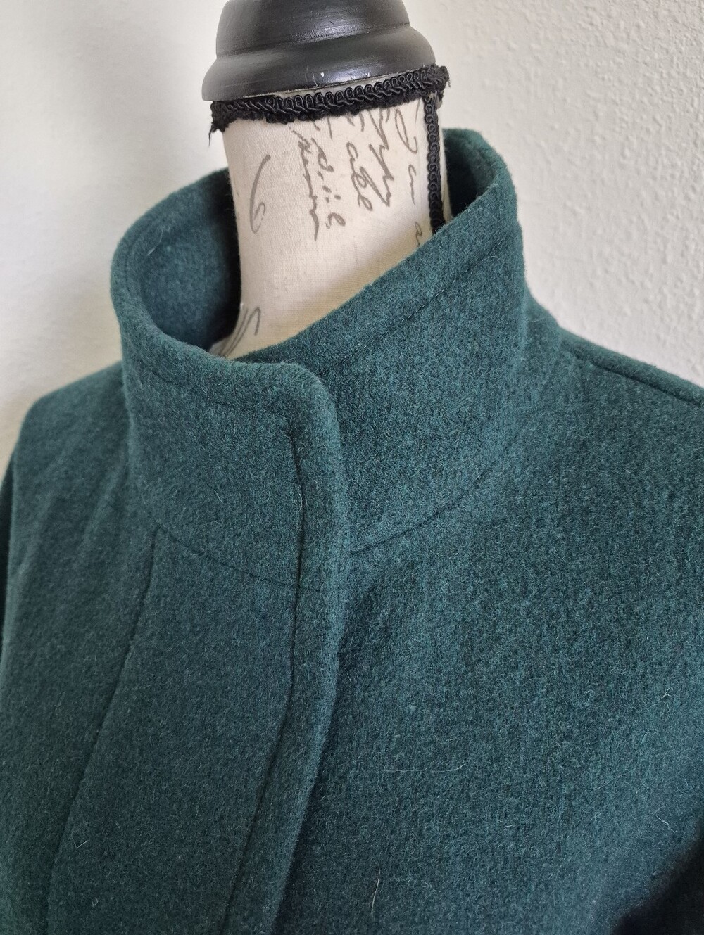 J. Crew factory Womens Green wool blend city coat 14 classic Preppy winter - Picture 11 of 16
